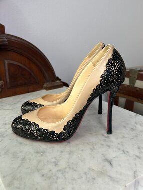Christian Louboutin Muchapump 100 Laser Cut Pumps size 38
